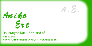 aniko ert business card